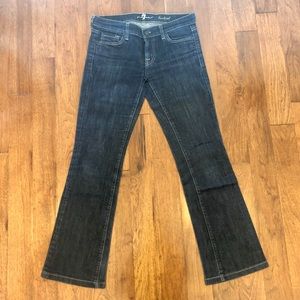 7 For All Mankind dark washed bootcut jeans in 26
